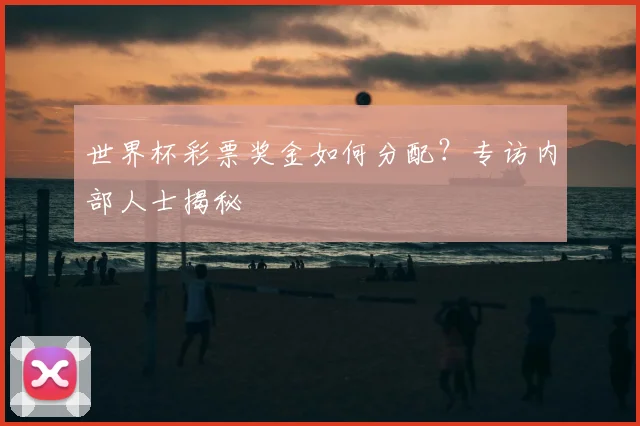 世界杯彩票奖金如何分配？专访内部人士揭秘